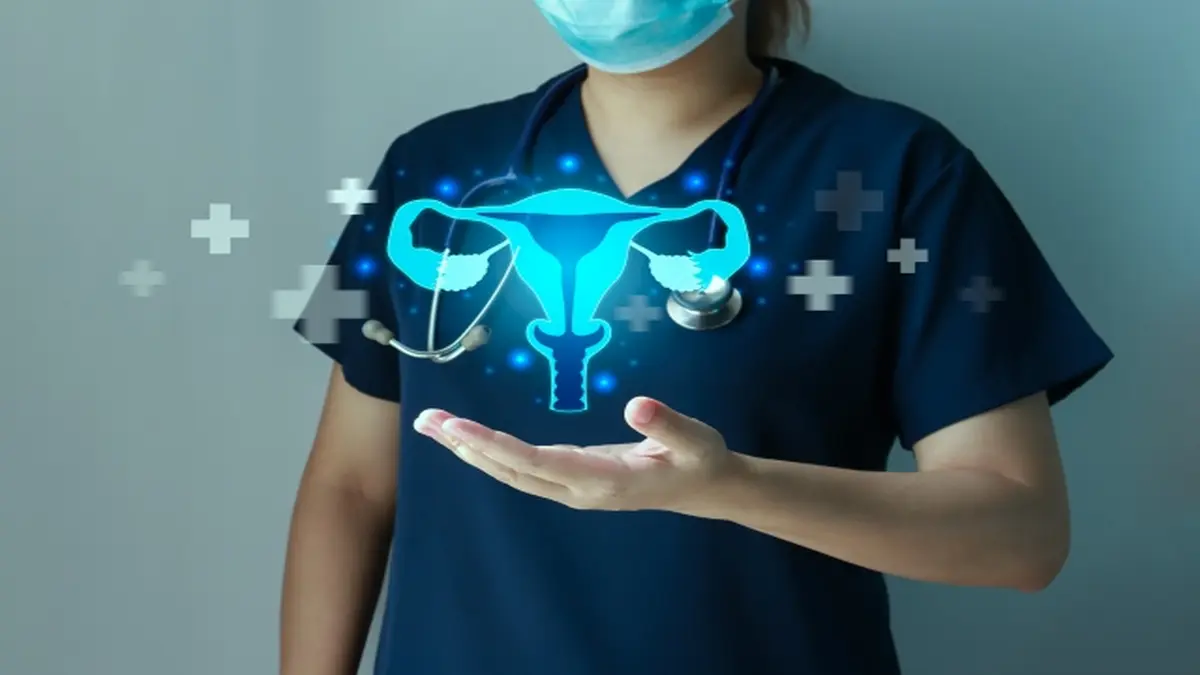 Visualisierung der Immunfunktion des Gebärmutterhalses durch Epithelzellen, die gezielte Abwehrmechanismen gegen Infektionen aktivieren.