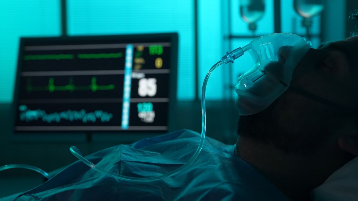 Beatmeter Patient auf Intensivstation