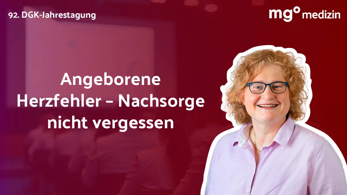 Prof. Dr. Claudia Dellas spricht über die lebenslange Nachsorge von Erwachsenen mit angeborenen Herzfehlern (EMAH) auf der DGK-Jahrestagung in Mannheim