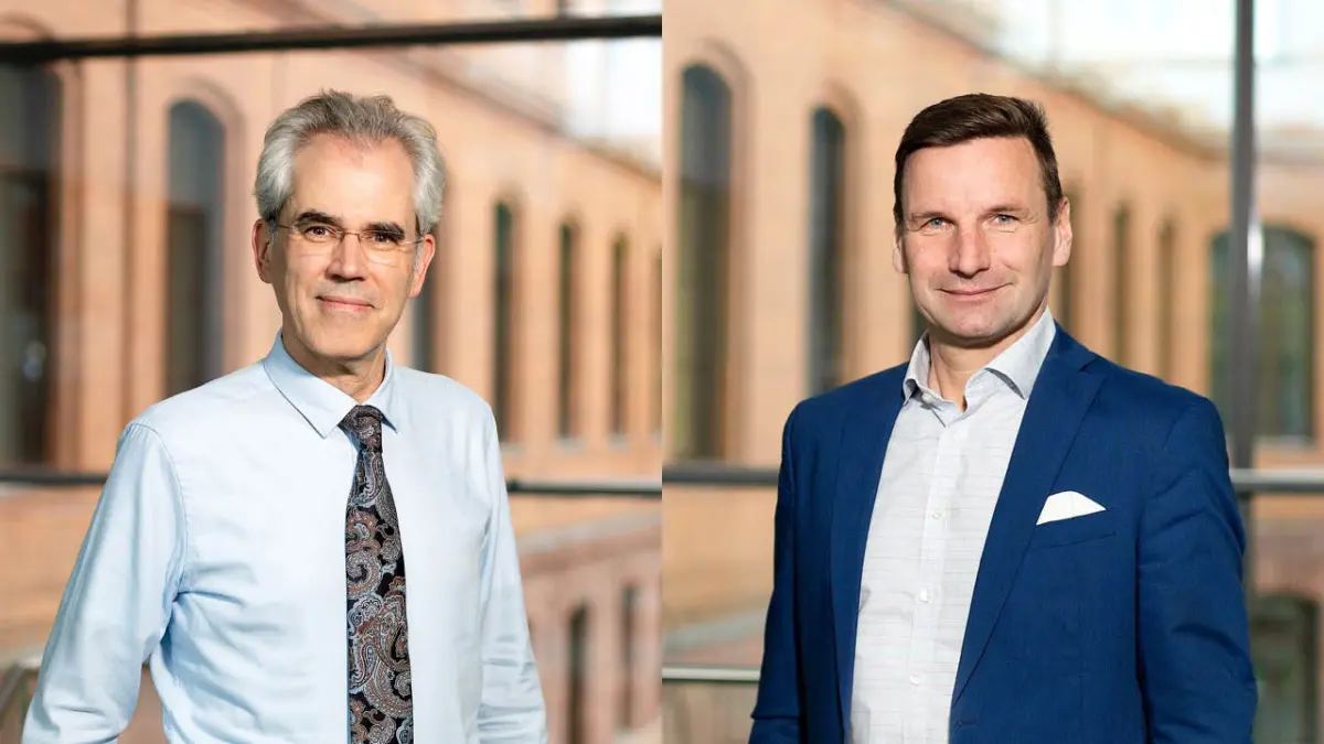 Prof. Dr. Ulrich Laufs (l.) und Prof. Dr. Holger Thiele (r.), Kardiologen im Exzellenzcluster LeiCeM Leipzig, verbinden Prävention und Akutversorgung kardiometabolischer Erkrankungen