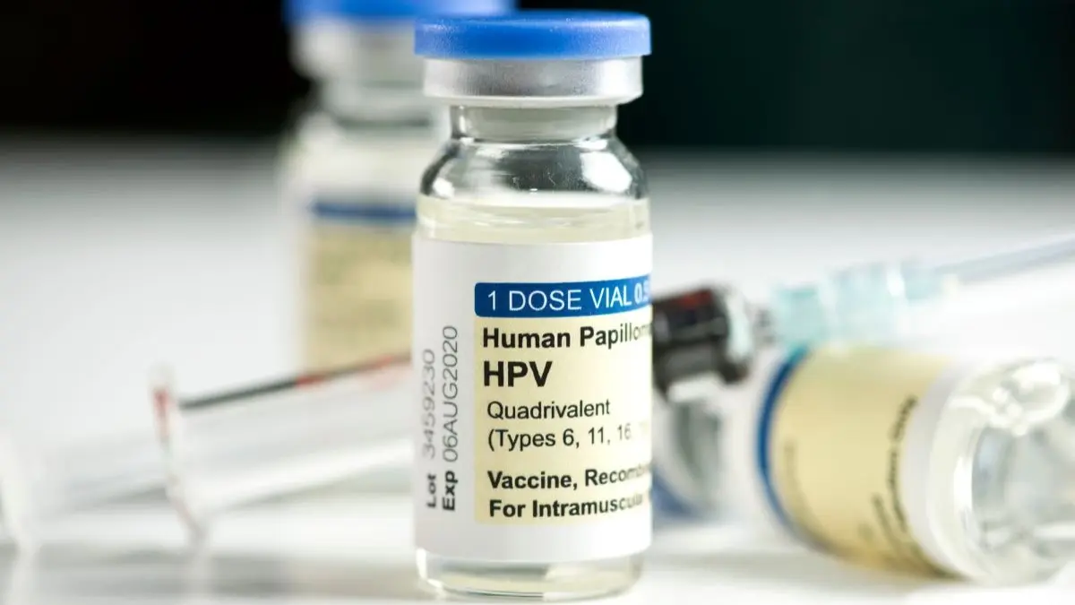 HPV vaccination vaccine vial for cancer prevention
