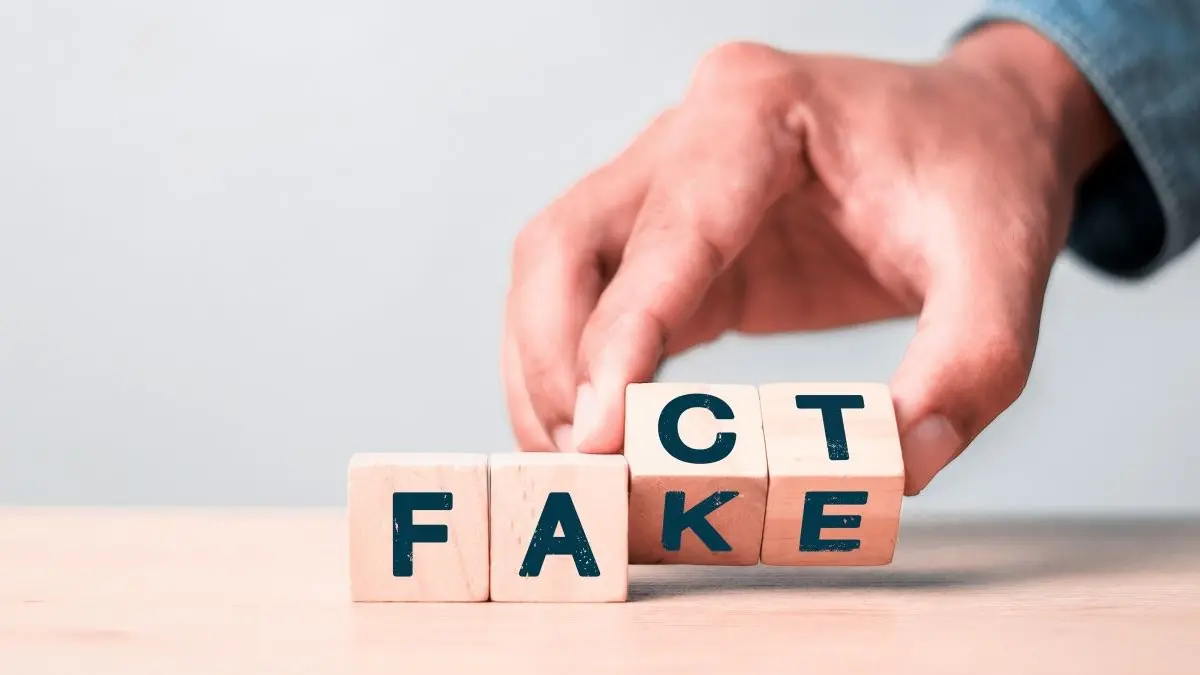 Holzwuerfel mit FACT und FAKE zu Photoprotection