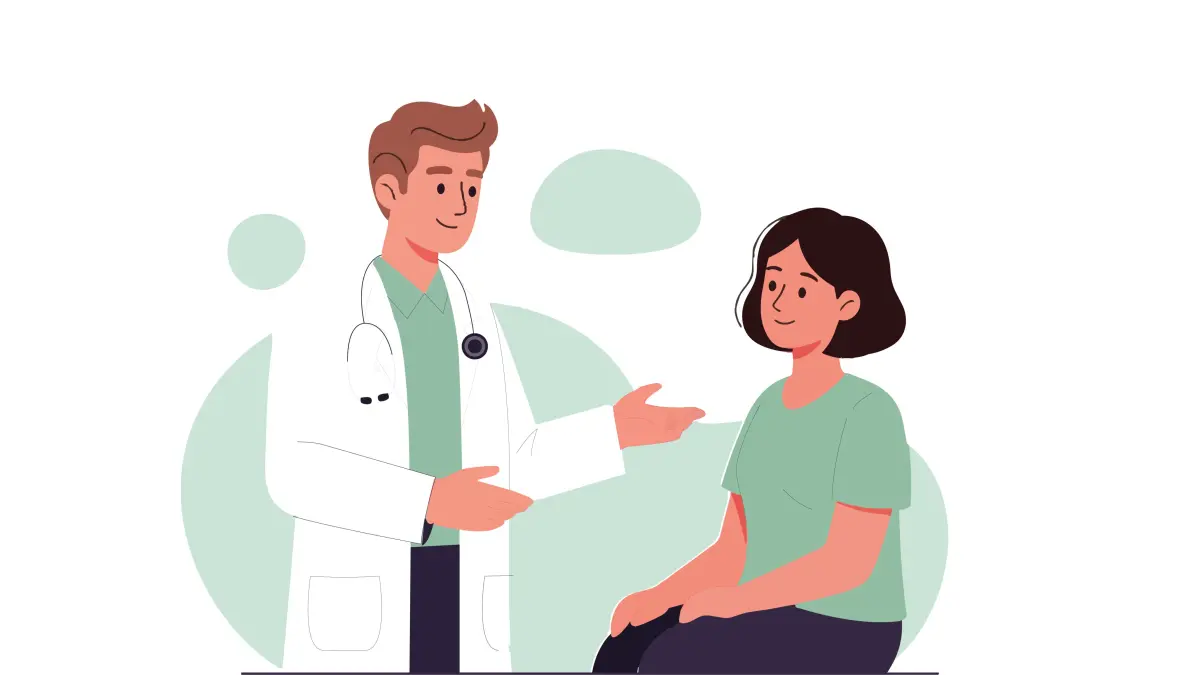 Arzt mit Patientin