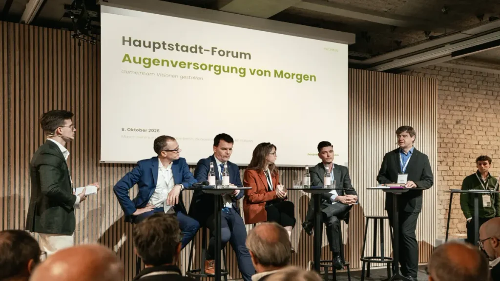 v.l.n.r.: Dr. Claus Gruber, Alexander Krauß, Prof. Dr. Thomas Ach, Prof. Dr. Ariel Stern, Dr.-Ing. Oliver Kolbe, Dr. Thomas Krämer