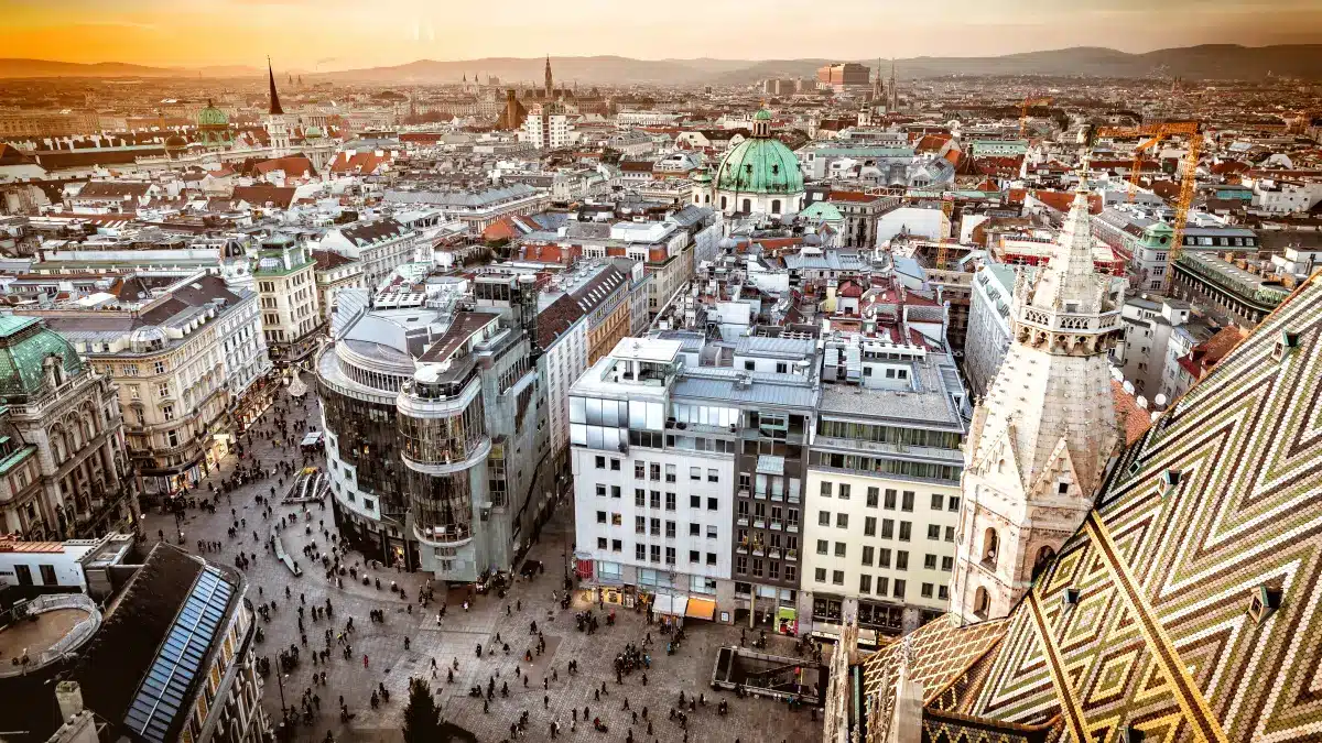 Luftaufnahme von Wien